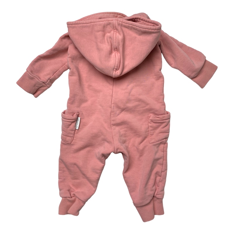 Gugguu sweat jumpsuit, salmon pink | 74cm