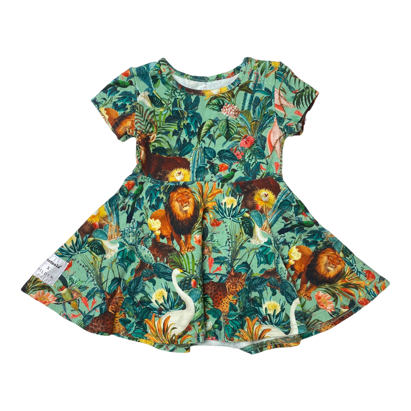 Metsola dress, jungle | 74/80cm