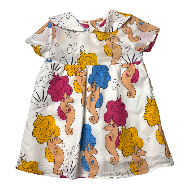 Mini Rodini woven dress, seahorse | 80/86cm