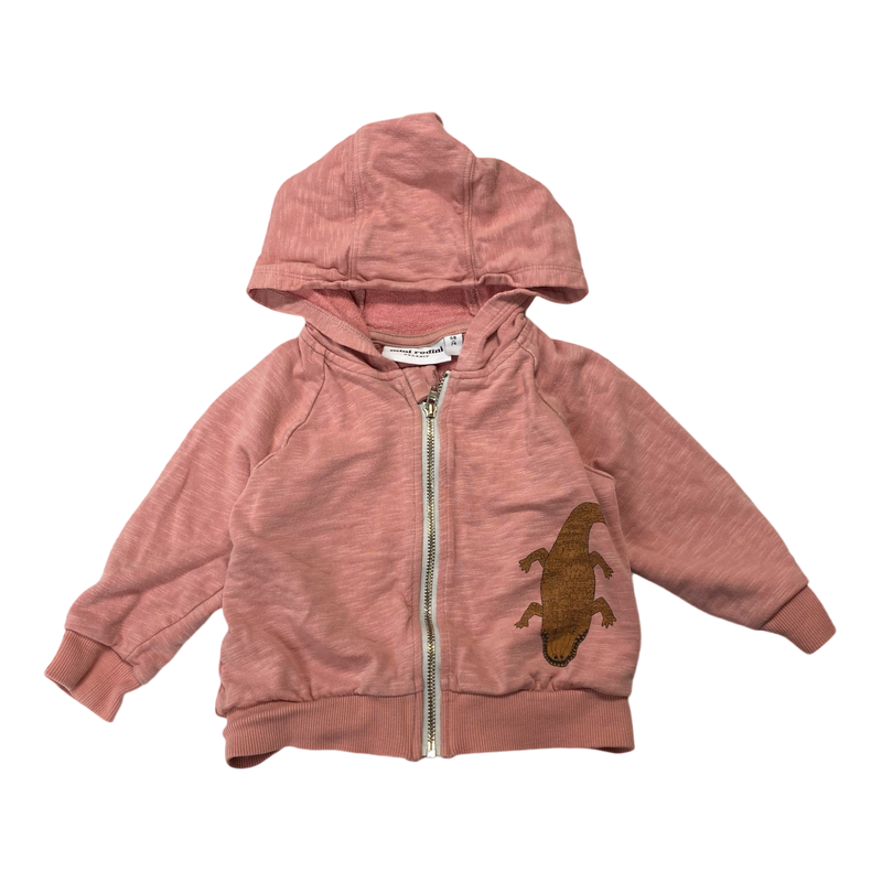 Mini Rodini zip hoodie, crocodile | 68/74cm