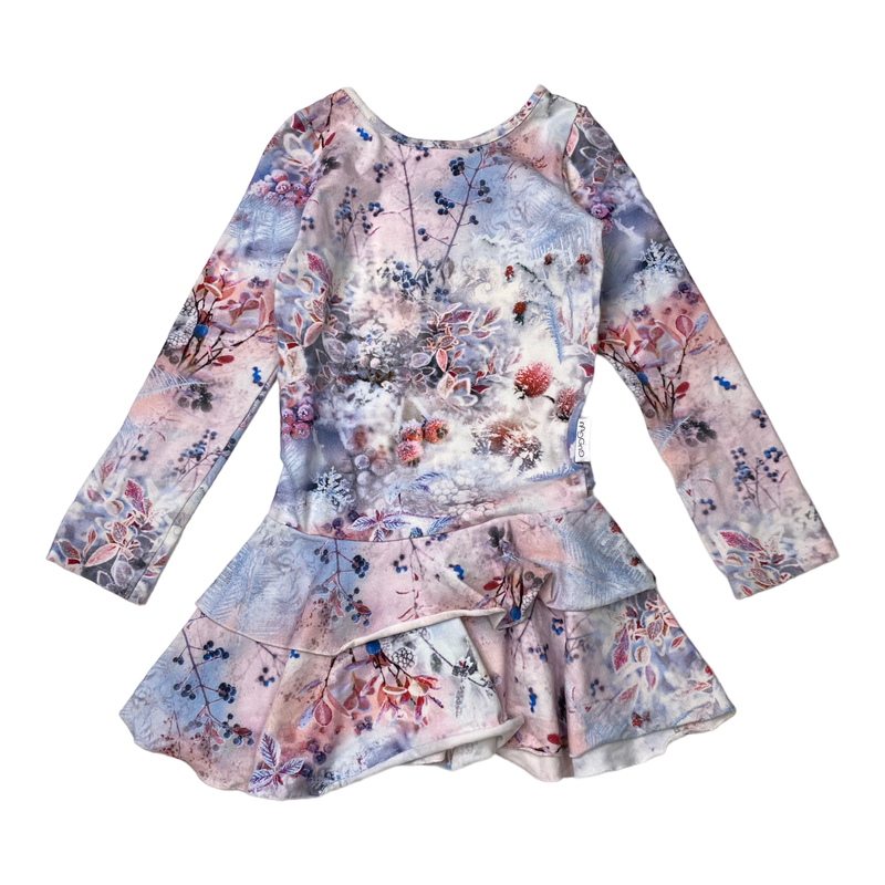 Gugguu frilla dress, flower | 92cm