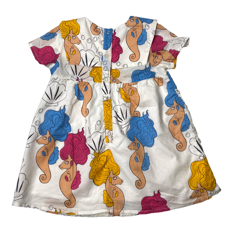 Mini Rodini woven dress, seahorse | 80/86cm