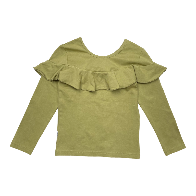 Gugguu frill shirt, olive | 86cm