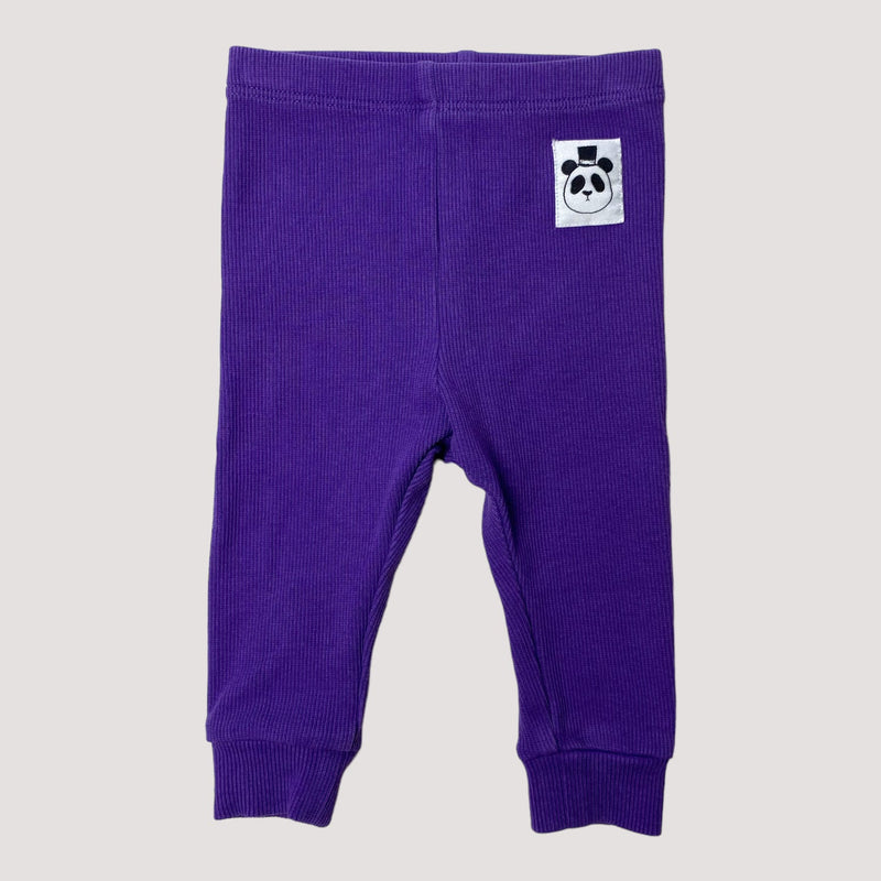 Mini Rodini rib leggings, purple | 56/62cm