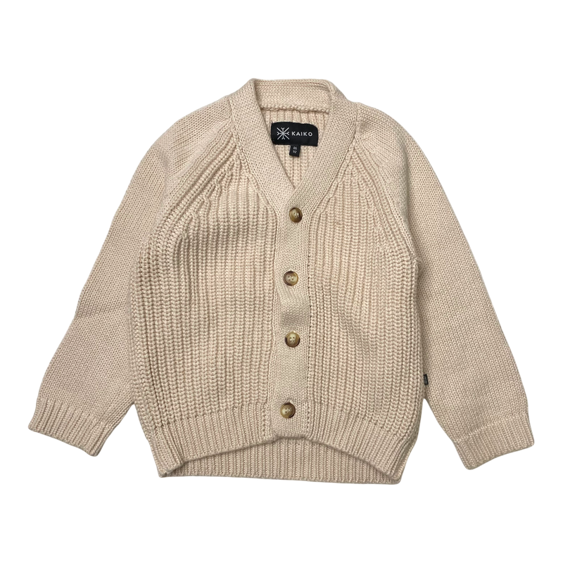 Kaiko knit cardigan, wheat | 86/92cm