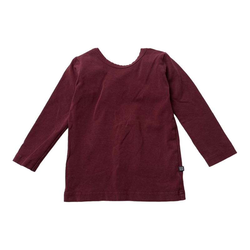 Kaiko cross shirt, wine | 86/92cm