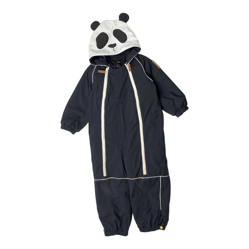 Mini Rodini alaska panda winter overall, black | 98cm