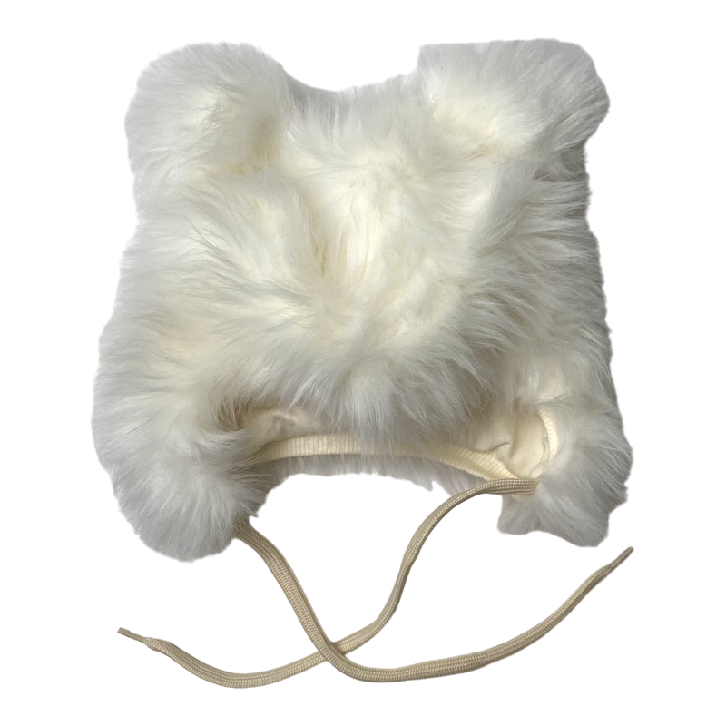 Metsola little bear hat, white | 1-3y