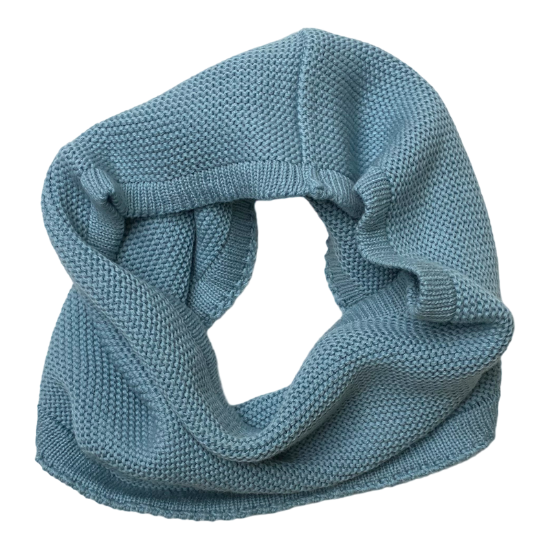 Metsola knitted cotton tube scarf, bluebird | one size