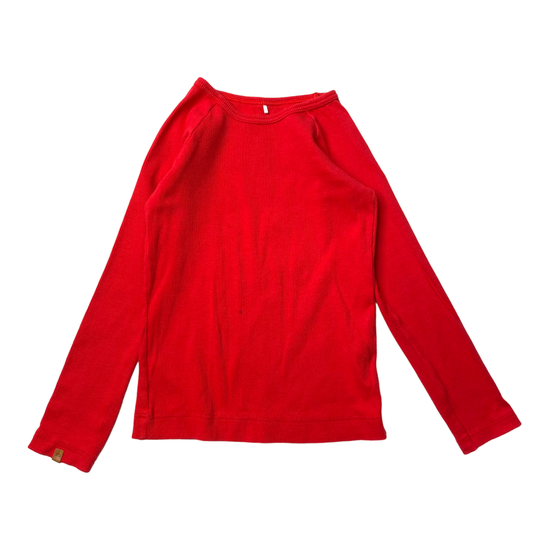 Metsola rib shirt, red | 122cm