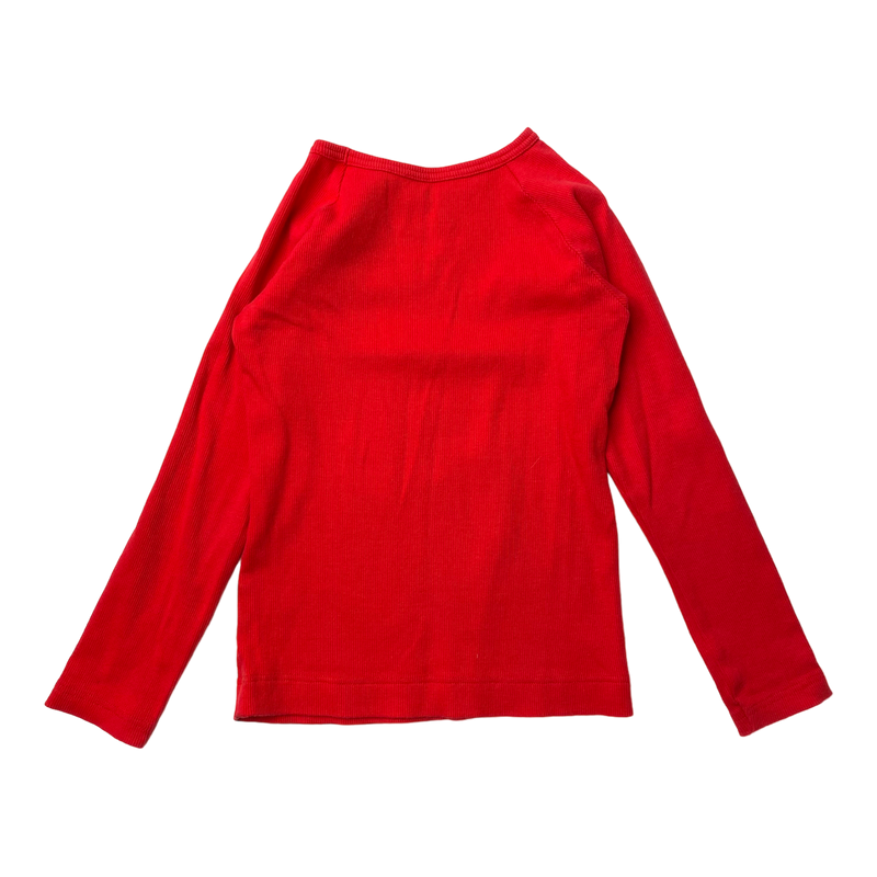 Metsola rib shirt, red | 122cm