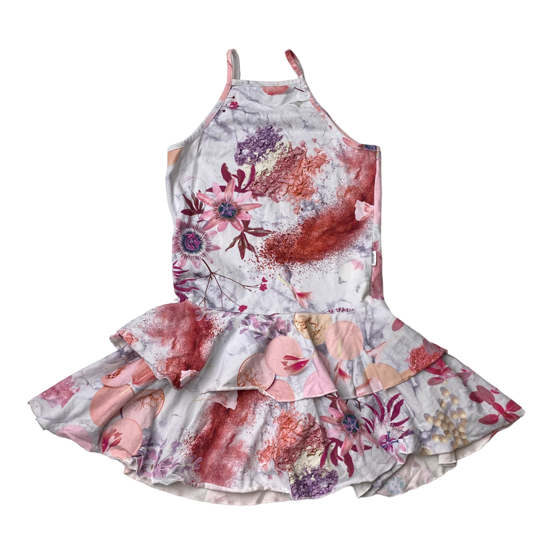 Gugguu spagetti frilla dress, flowers | 134cm