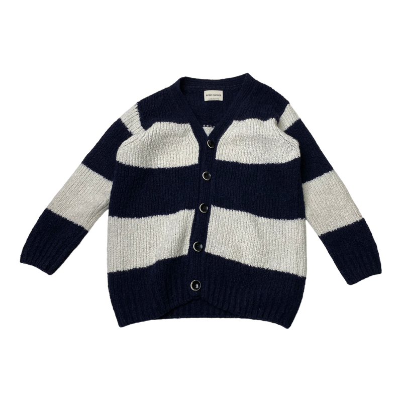 Bobo Choses knitted cardigan, stripes | 134cm