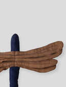 blau leinen wanddeko libelle 