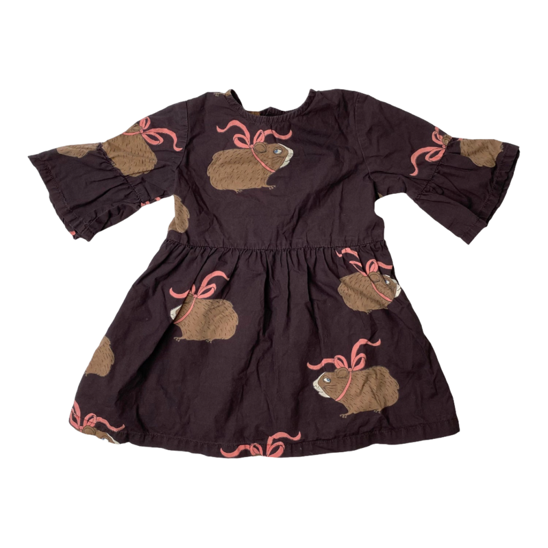 Mini Rodini woven dress, guinea pigs | 80/86cm