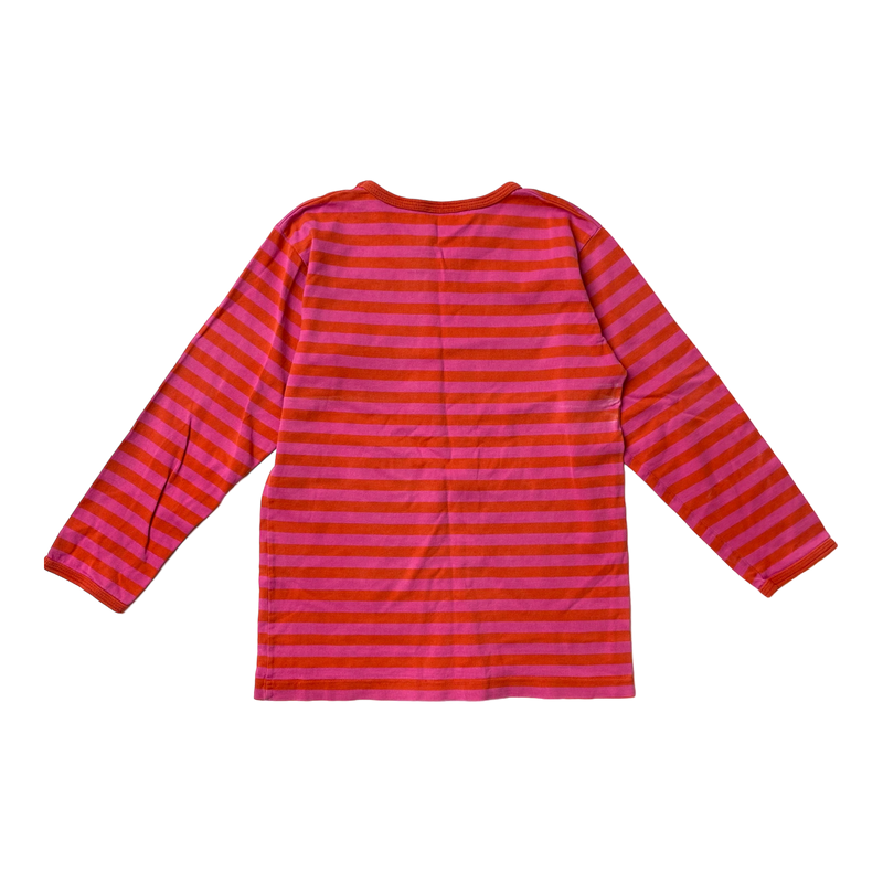 Marimekko stripe shirt, red & pink | 120cm