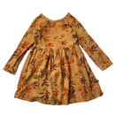 Kaiko dress, leaves | 86/92cm