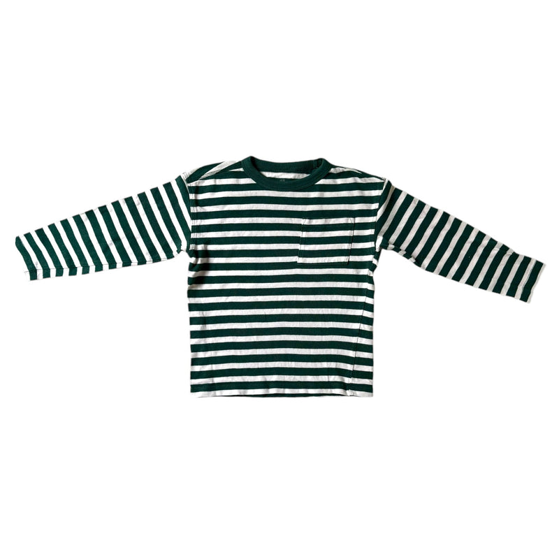 Langarmshirt green stripes (116)