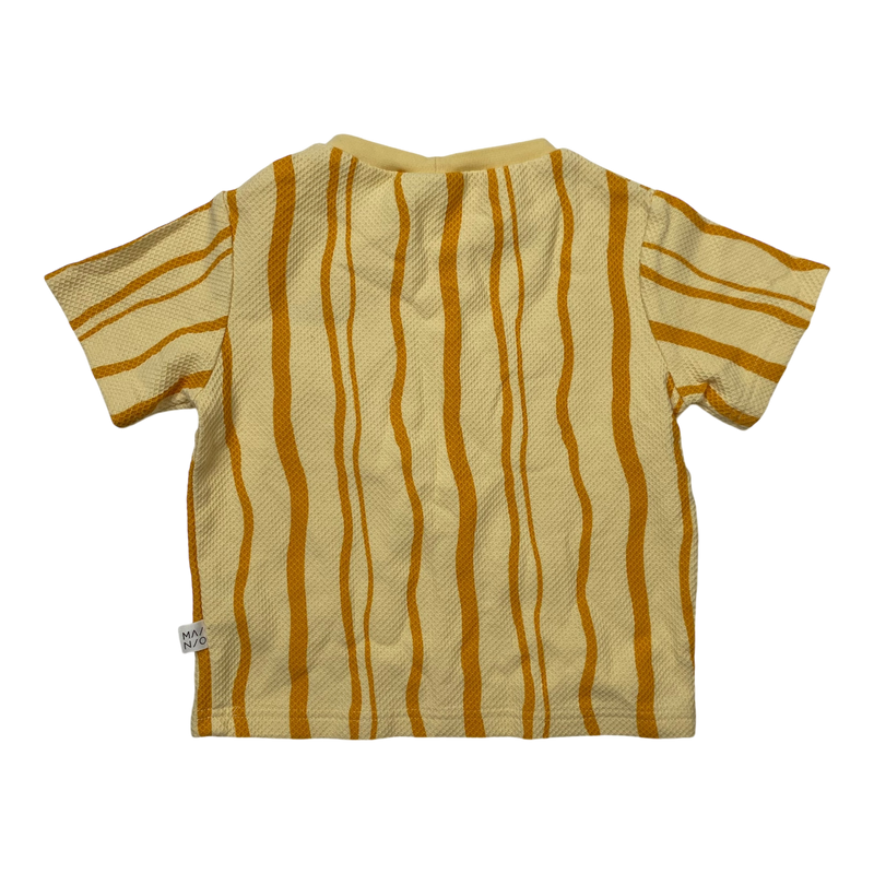 Mainio waffle t-shirt, yellow stripes | 86/92cm