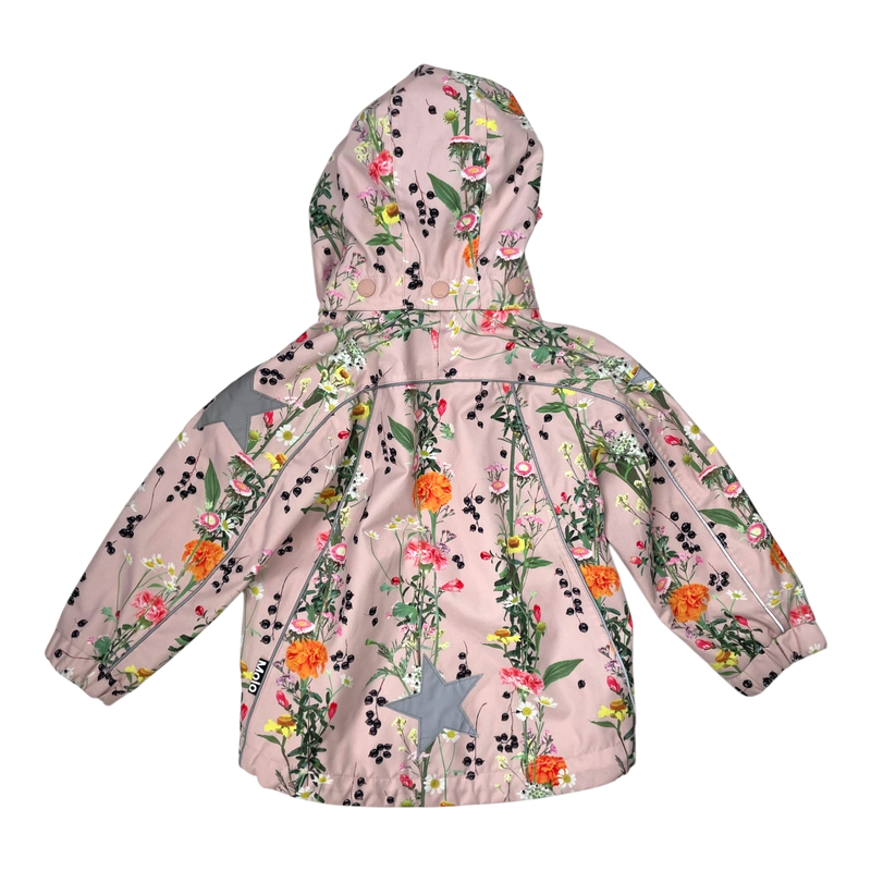 Molo hopla spring jacket, light pink flowers | 92cm