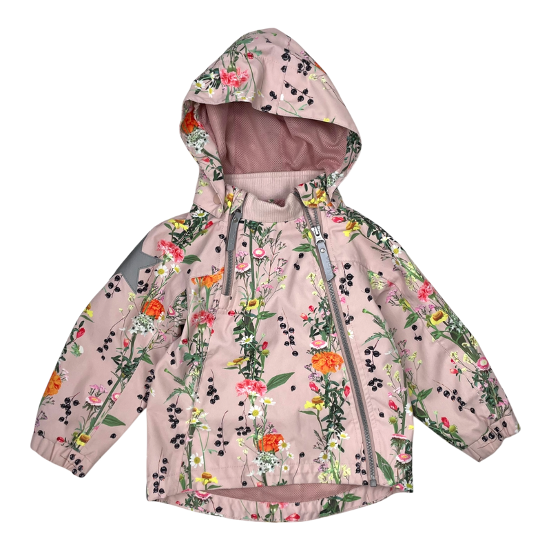 Molo hopla spring jacket, light pink flowers | 92cm