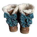 OG Lammfell Boots Blue Bows (EU 32,5)