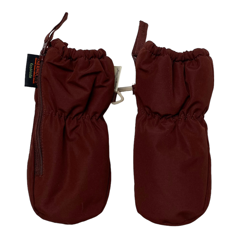 Konges Sløjd zipper winter mittens, wine | 3-6m 