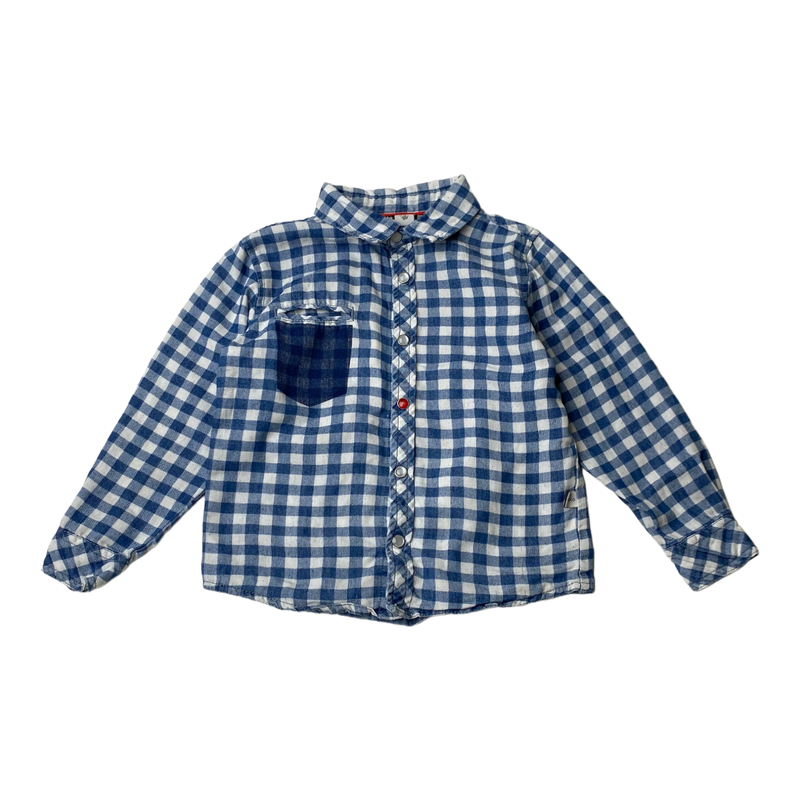 Molo collar shirt, squares | 98/104cm