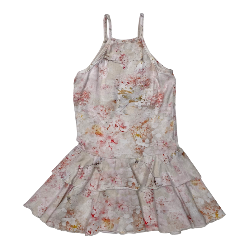 Gugguu spagetti frilla dress, flower | 92cm