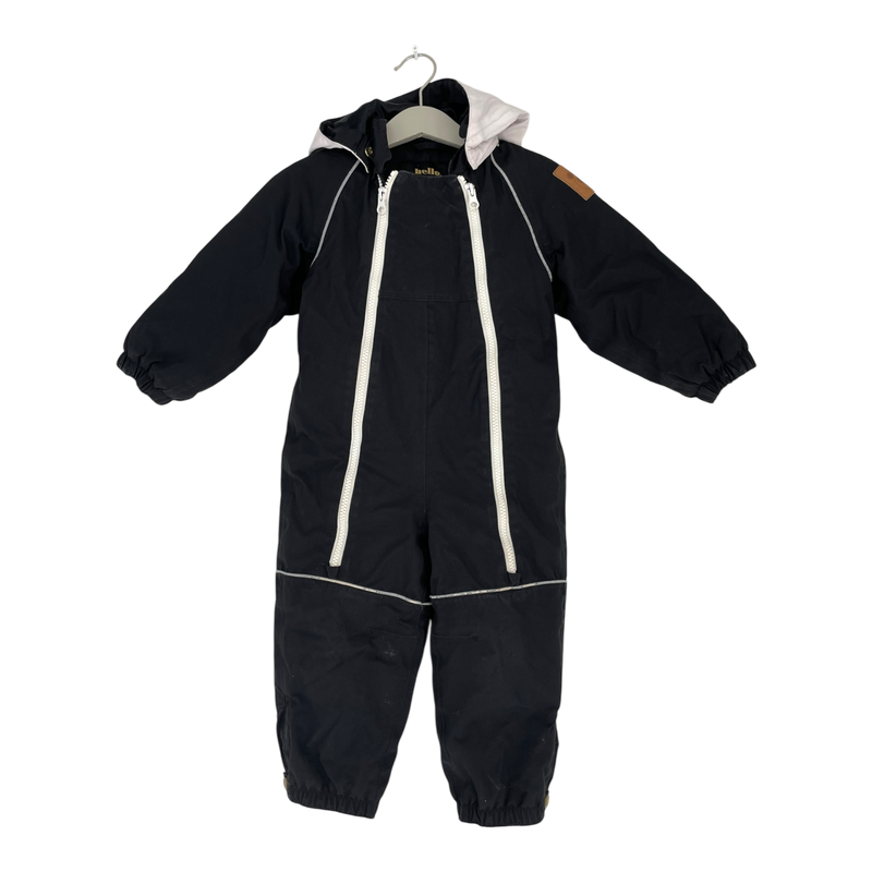 Mini Rodini alaska panda winter overall, black | 86cm