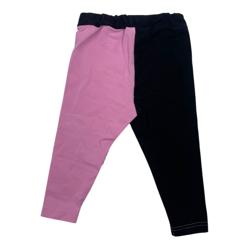 Gugguu block leggings, black and pink | 62cm