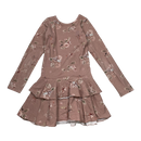 Gugguu frilla dress, flower | 128cm