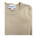Gugguu rib t-shirt, beige | 128cm