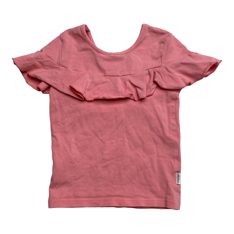 Gugguu frill top, pink | 86cm