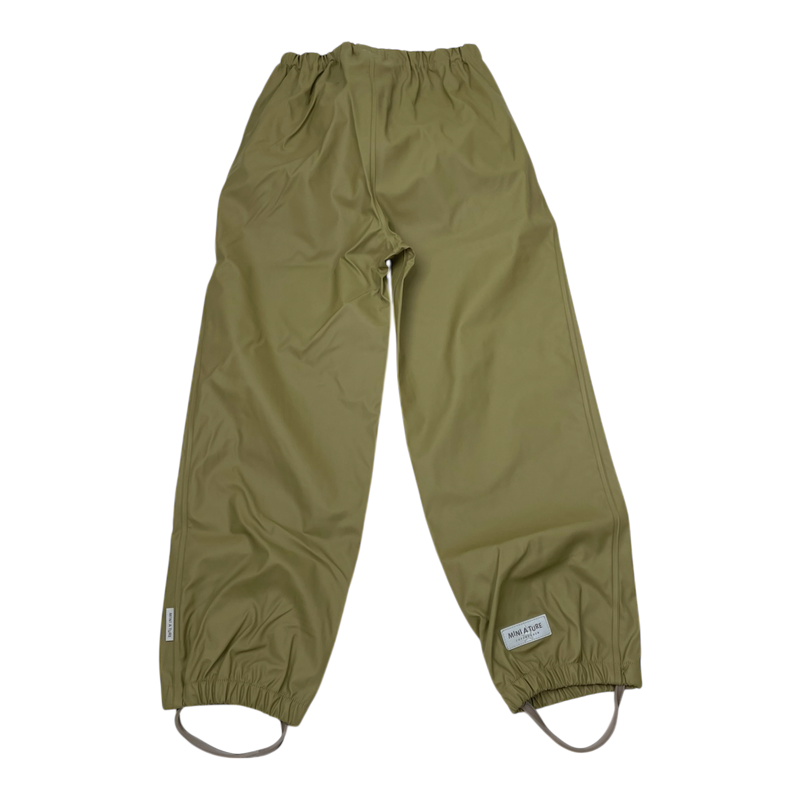 Mini A Ture matreinar rain pants, olive green | 128cm