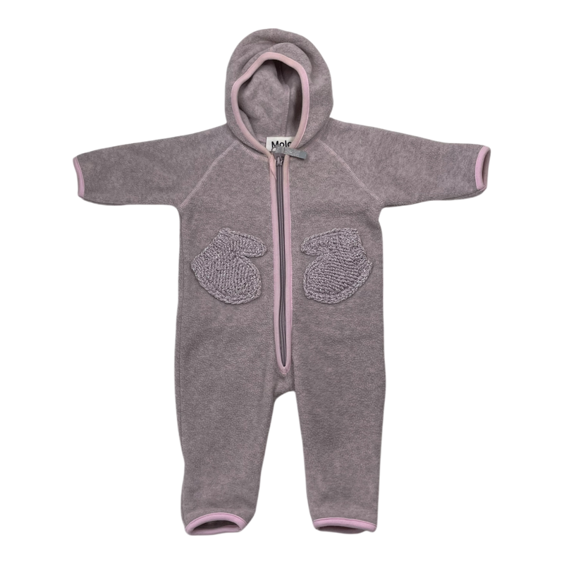 Molo udo fleece jumpsuit, pink | 56cm