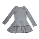 Gugguu frilla dress, grey | 128cm