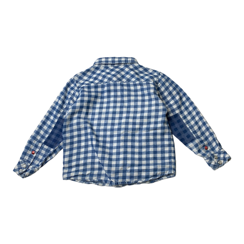 Molo collar shirt, squares | 98/104cm