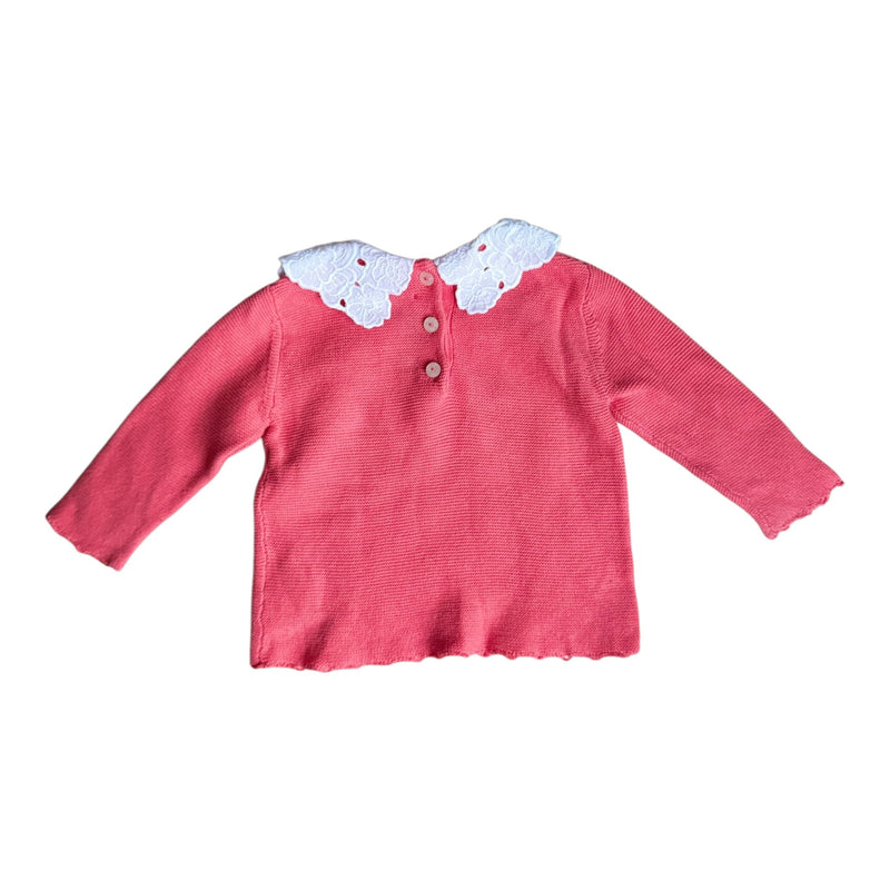 Baby Strickpullover Blumenstick (68)