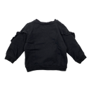 Gugguu frill sweatshirt, black | 80cm