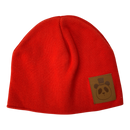 Mini Rodini knitted panda beanie, red | 52/54cm