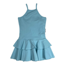Gugguu spagetti frilla dress, aqua blue | 86cm