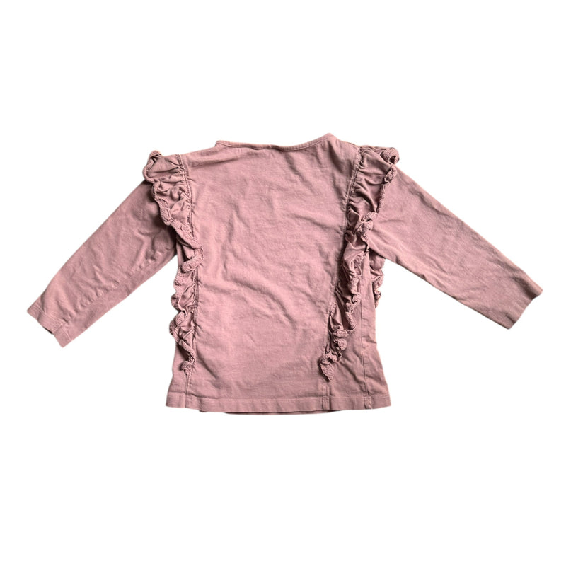 Langarm Shirt Volant Rose (110)