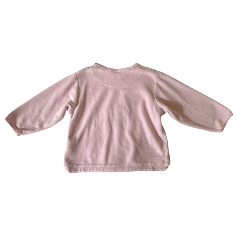 Langarm Shirt Samt rosa Teddy (80)