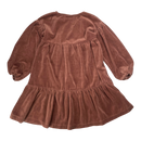 Mainio velour dress, brown | 134/140cm