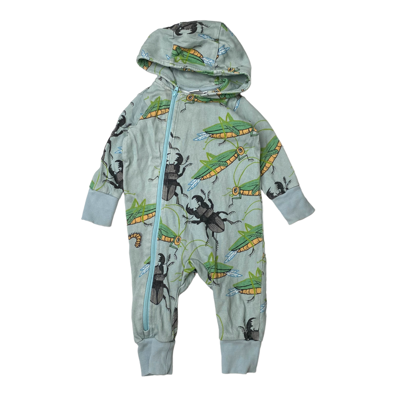 Mini Rodini sweat jumpsuit, insects | 52/62cm