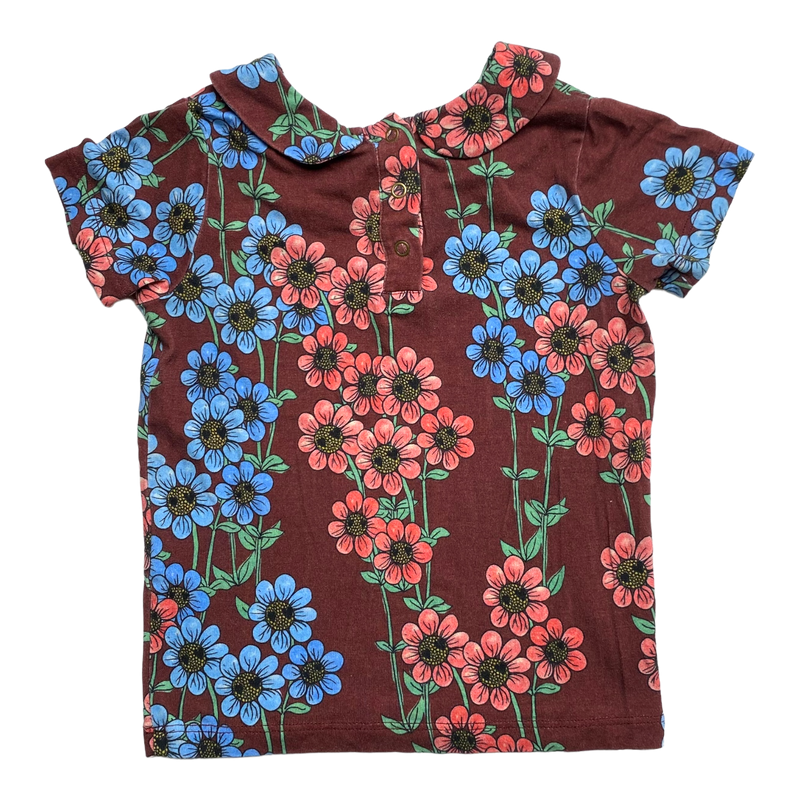 Mini Rodini collar t-shirt, flower | 80/86cm