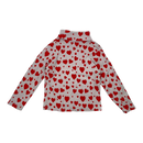 Mini Rodini turtleneck shirt, hearts | 104/110cm