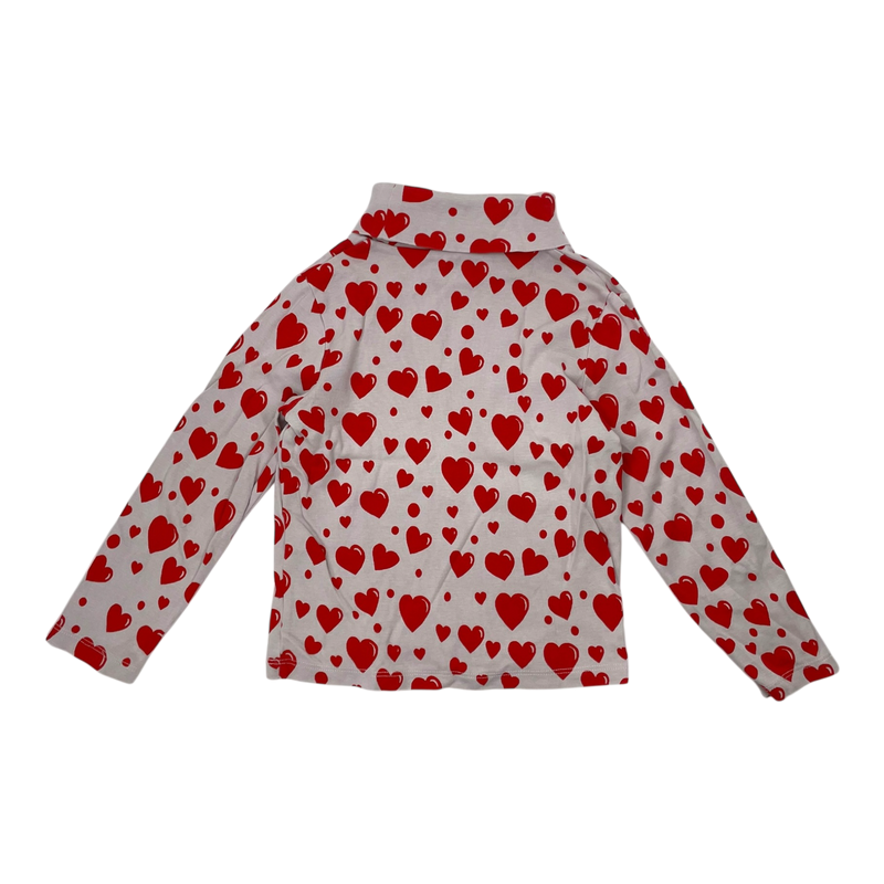 Mini Rodini turtleneck shirt, hearts | 104/110cm