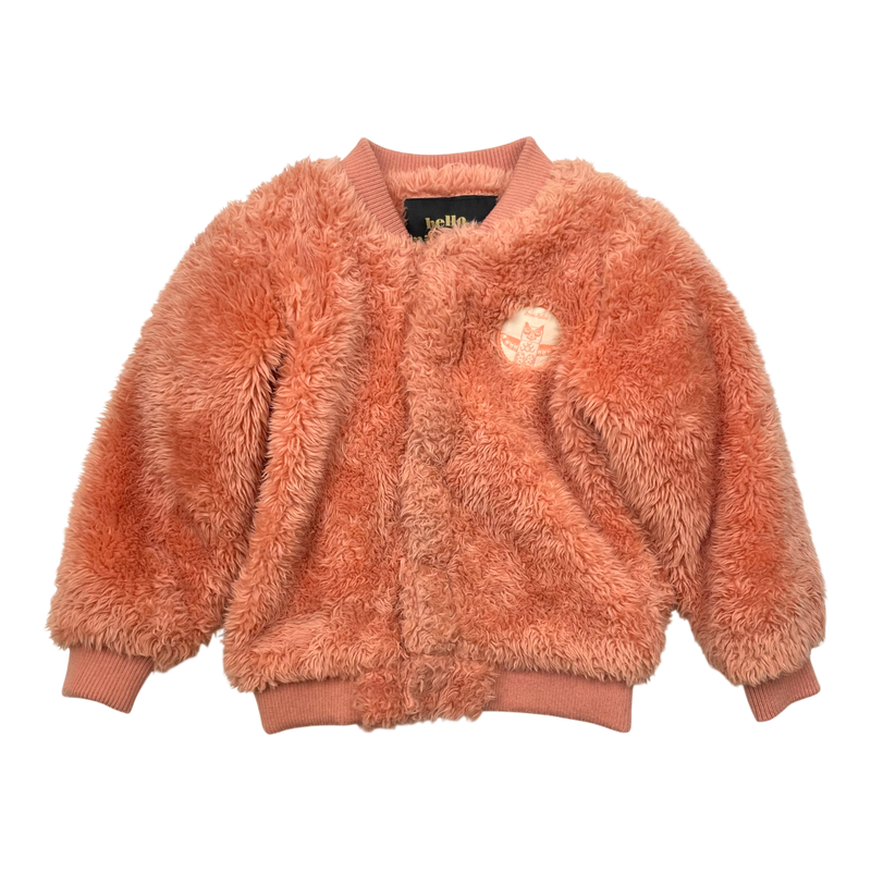Mini Rodini teddy bomber, coral pink | 92/98cm